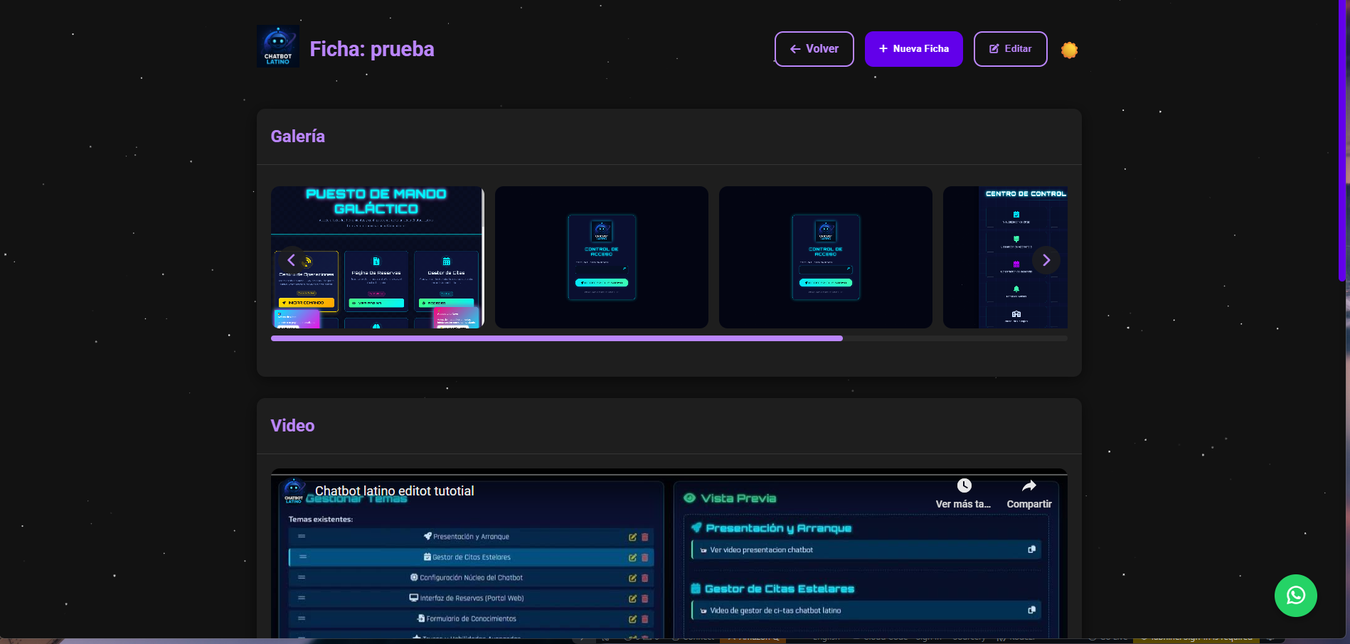 Vista previa de una Ficha Técnica